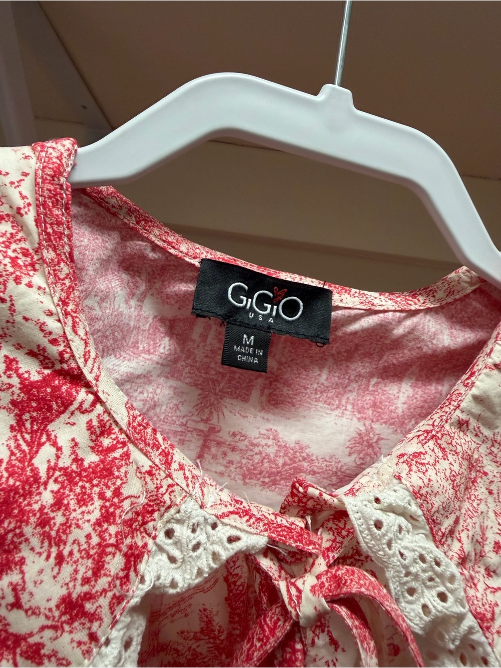 The Cherry Blossom Toile Red Blouse - Flourish in Frills - Picture 3 of 3